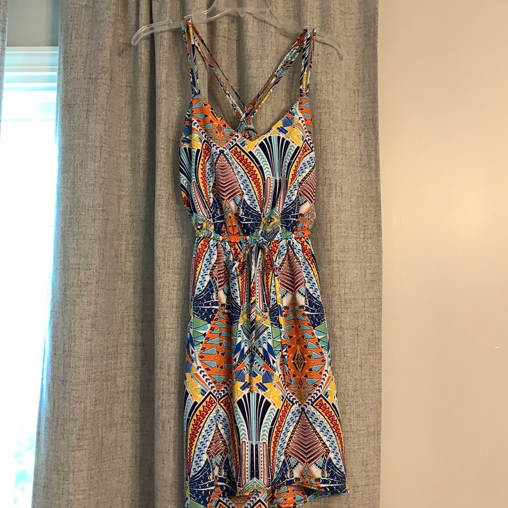 Multicolor dress, fully lined, size M